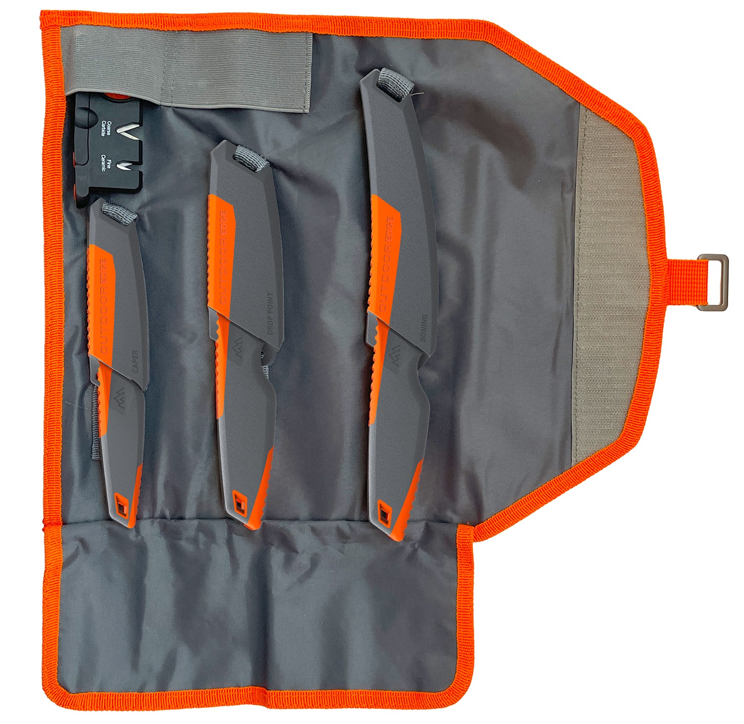 Outdoor Edge VNTX4C Vantex 3.50"/3"/5" Drop Point/Caping/Boning 7Cr17MoV SS Blade Glass-Filled Nylon Handle 4 Pieces