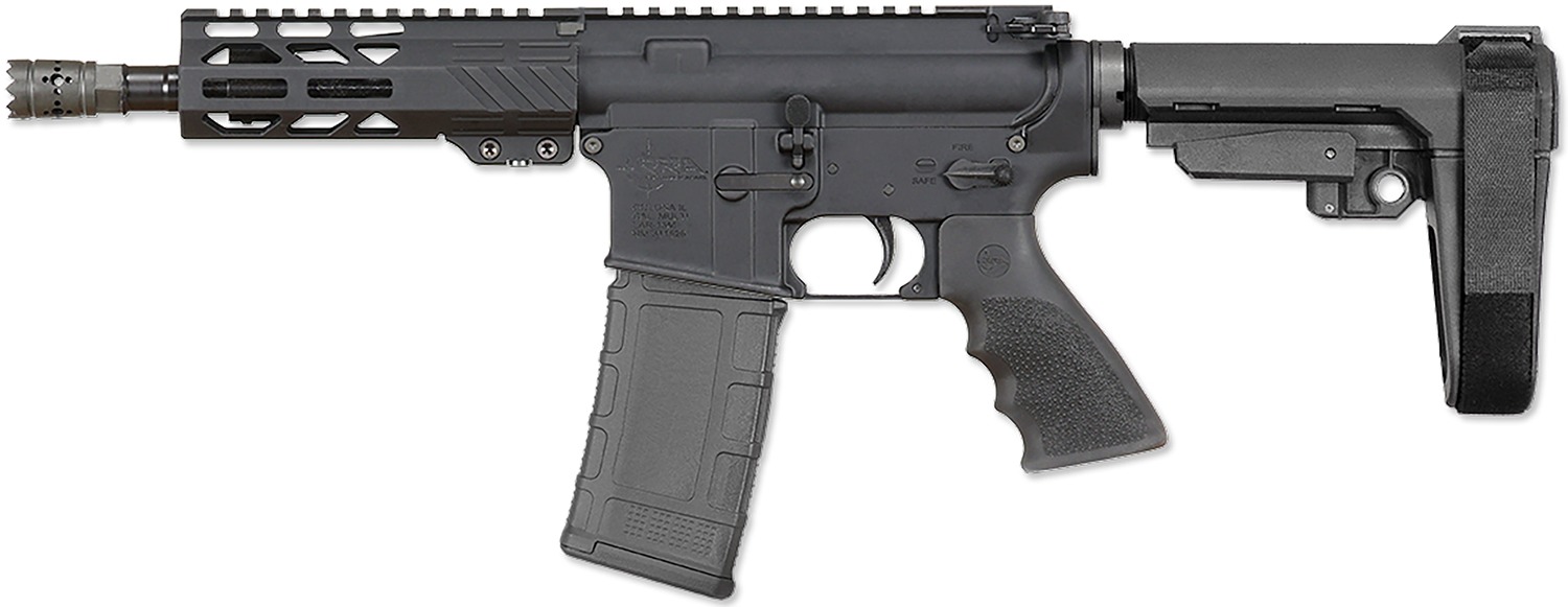 Rock River Arms BLK2132 LAR-15M 300 AAC Blackout 30+1 8" Black M-LOK Handguard, Black Aluminum Picatinny Rail Receiver, Black Polymer SB Tactical SBA3 Arm Brace, Black Hogue Rubber Grip