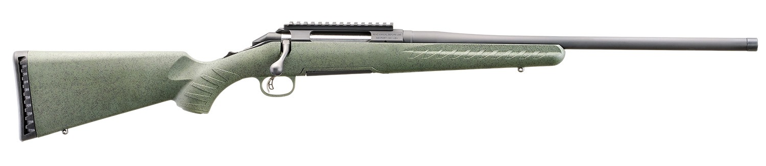 Glenfield 52004 Model A Full Size 243 Win 4+1 20" Matte Black Threaded Barrel, Matte Black Alloy Steel Receiver w/Picatinny Rail, Moss Green Splatter Fixed Synthetic Stock, Thread Protector