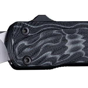 Hogue 34879 Counterstrike 3.35" OTF Drop Point Plain Stone Tumbled CPM 20V SS Blade, G-Mascus Black Aluminum/G10 Handle
