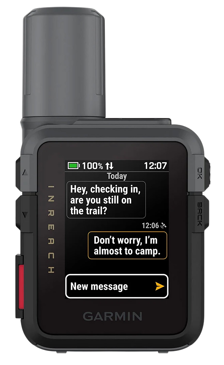 Garmin 0100338700 inReach Mini 3 Black/Gray Size Compact Sunlight-Readable/Transflective Color MIP Display