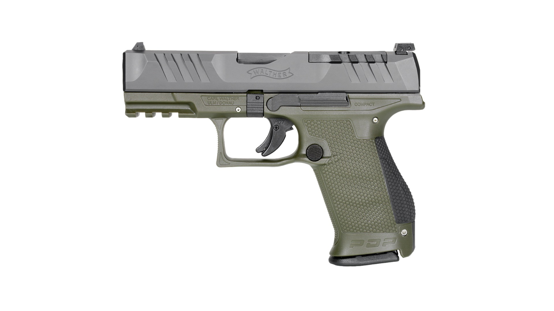 WALTHER ARMS PDP 9MM CPT 4" BLK/GRN OR 15+1