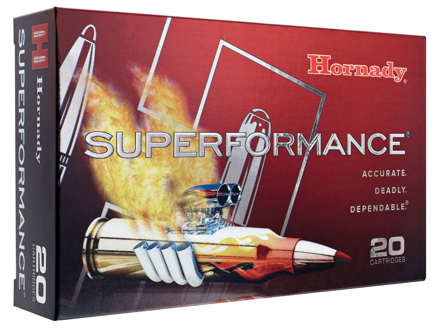 Hornady 81193 Superformance 35Whelen 200gr InterLock Spire Point 20 Per Box/10 Case