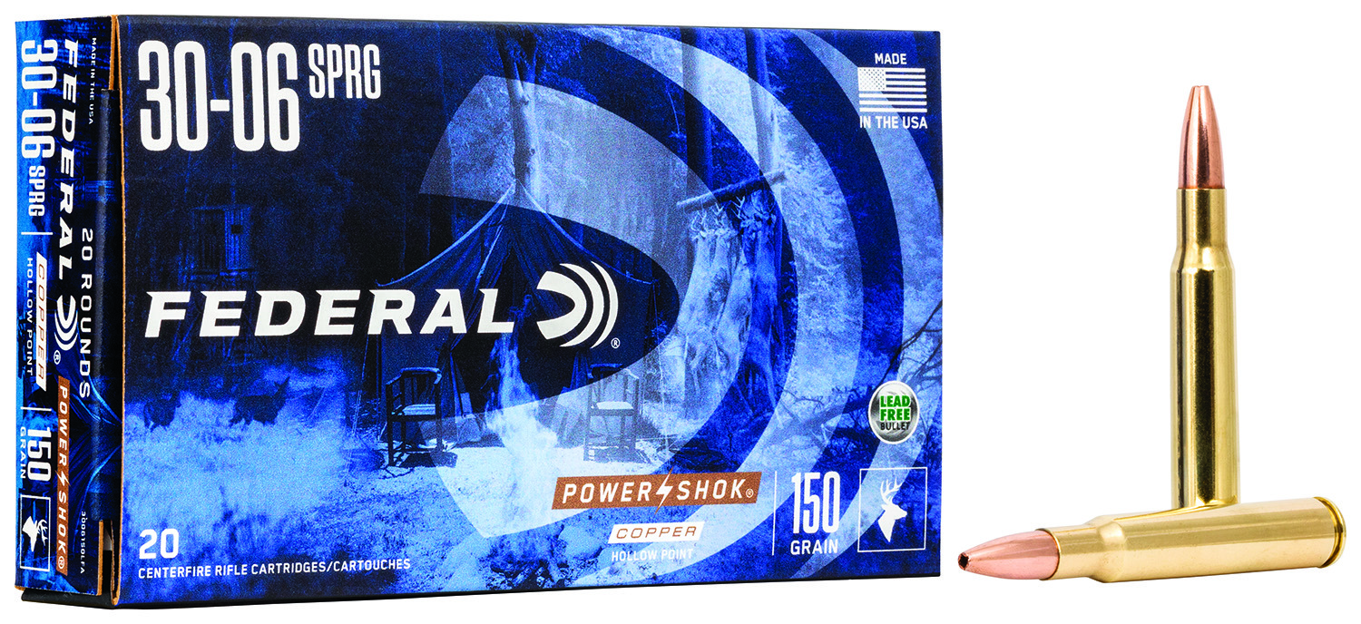 Federal 270130LFA Power-Shok Copper 270Win 130gr Copper Hollow Point 20 Per Box/10 Case