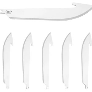 Outdoor Edge RR6 Replacement Blades RazorLite Drop Point 3.50" 420J2 Stainless Steel Blade Silver 6 Blades