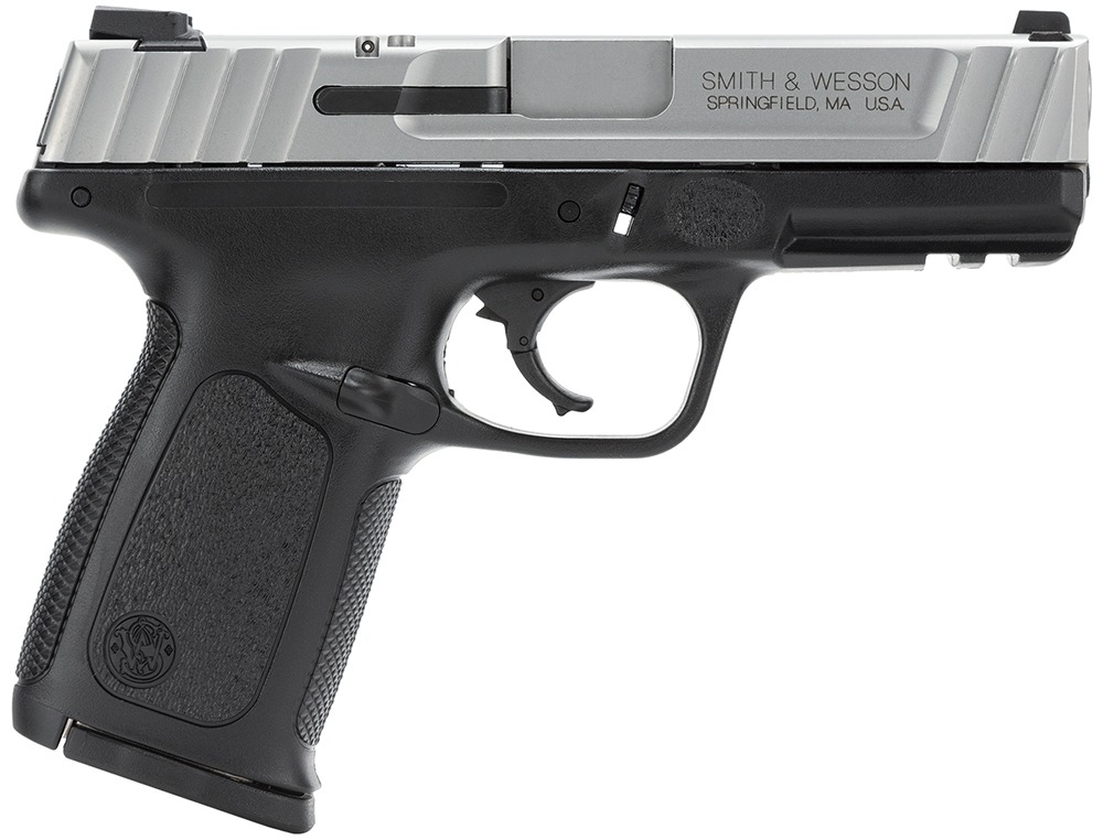 Smith & Wesson 123403 SD40 VE *CA Compliant Compact Frame 40 S&W 10+1, 4" Stainless Steel Barrel, Satin Serrated Stainless Steel Slide, Black Polymer Frame w/Picatinny Rail