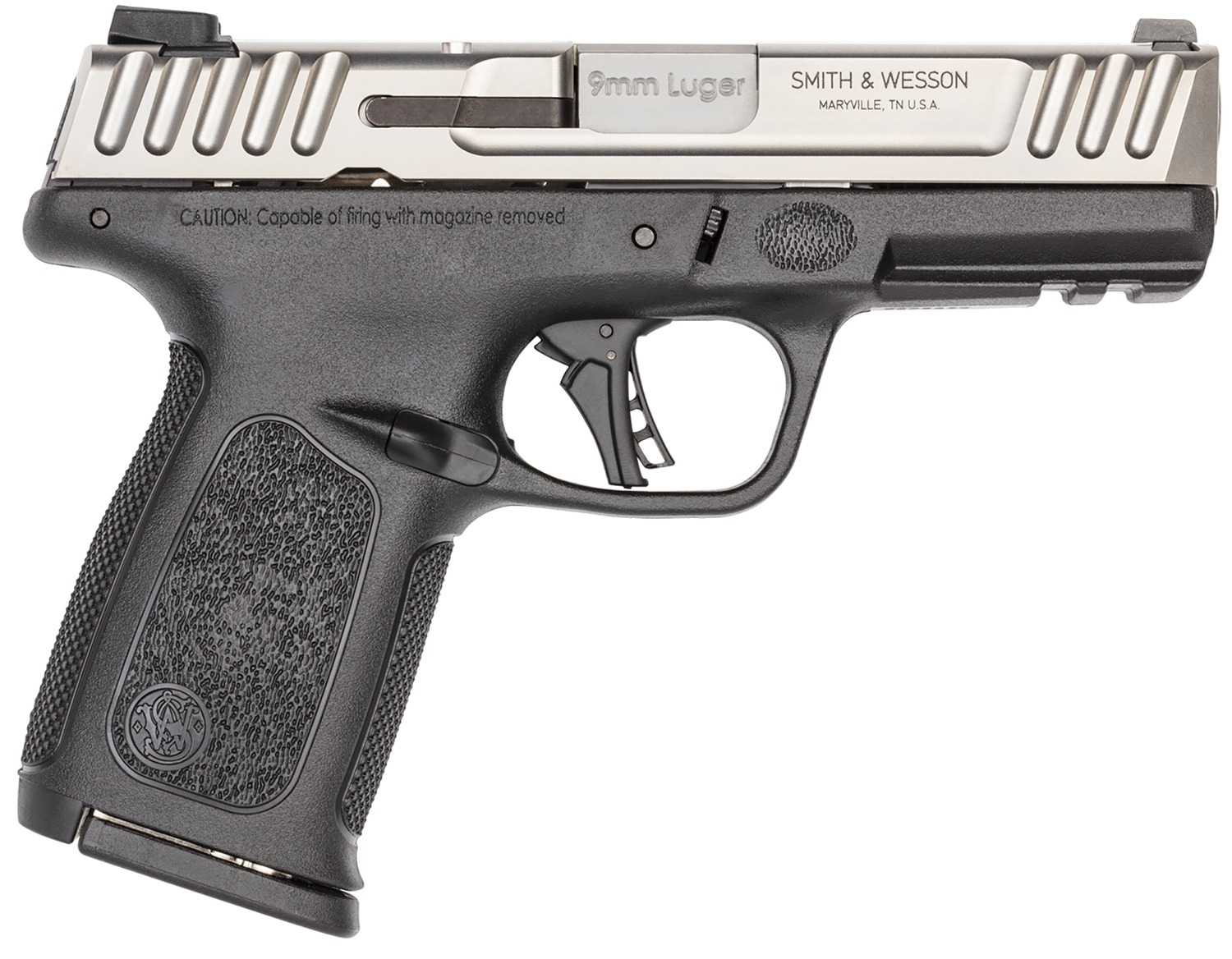 Smith & Wesson SD9 2.0 9mm 4" Stainless/Black 16+1