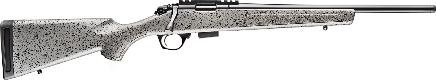 Bergara Rifles BMR003 BMR Full Size 22 WMR 5+1/10+1 18" Matte Blued Steel Threaded Barrel & Drilled & Tapped Steel Receiver, Fixed Gray/Black Speckled Synthetic Stock