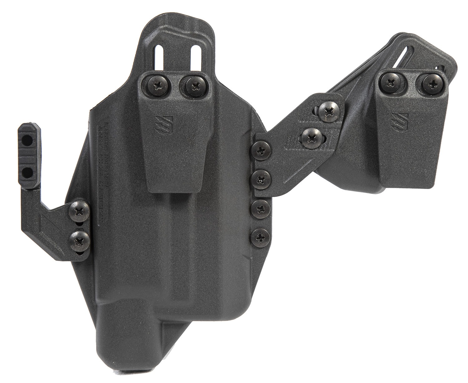 Blackhawk 416702BK Stache IWB Size 02 Black Polymer Belt Clip Compatible w/Glock 19/23/32/45 Belt 1.50" Wide Ambidextrous