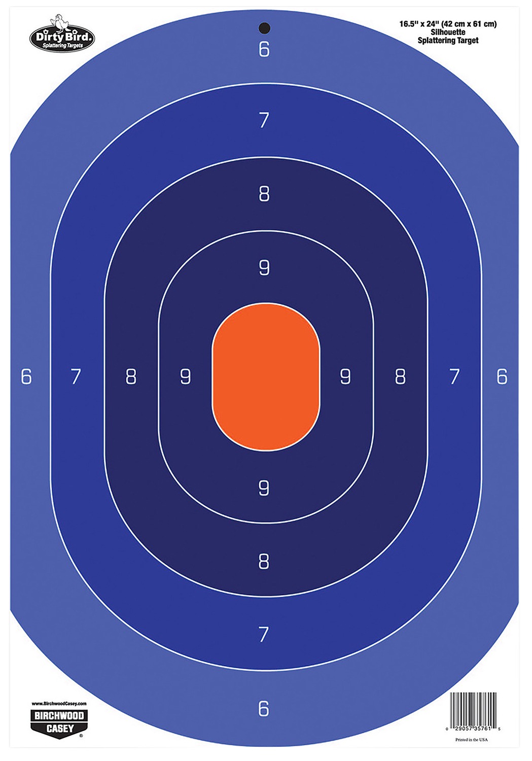 Birchwood Casey 35763 Dirty Bird Silhouette Tagboard Target 16.50" x 24" 3 Per Pkg