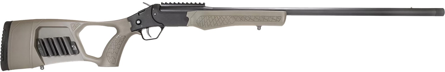 Rossi SSP20TKY Tuffy Turkey 20 Gauge 1rd 26" Alloy Steel Barrel & Receiver w/Matte Black Finish, Synthetic OD Green Fixed Thumbhole Stock w/Shell Holder, Ambidextrous (Youth)