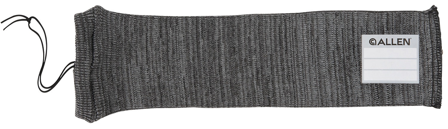 Allen 13170 Stretch Knit Handgun Sock Gray Silicone-Treated Knit w/Custom ID Labeling Holds Handguns 14" L x 3.75" W Interior Dimensions