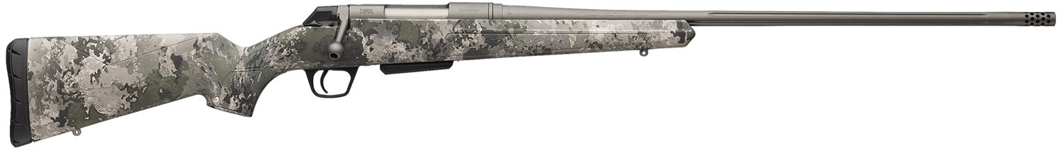 Winchester Repeating Arms 535800233 XPR Extreme 300 Win Mag 3+1 26" Tungsten Cerakote Fluted Threaded Barrel & Drilled & Tapped Steel Receiver, Fixed TrueTimber VSX Synthetic Stock
