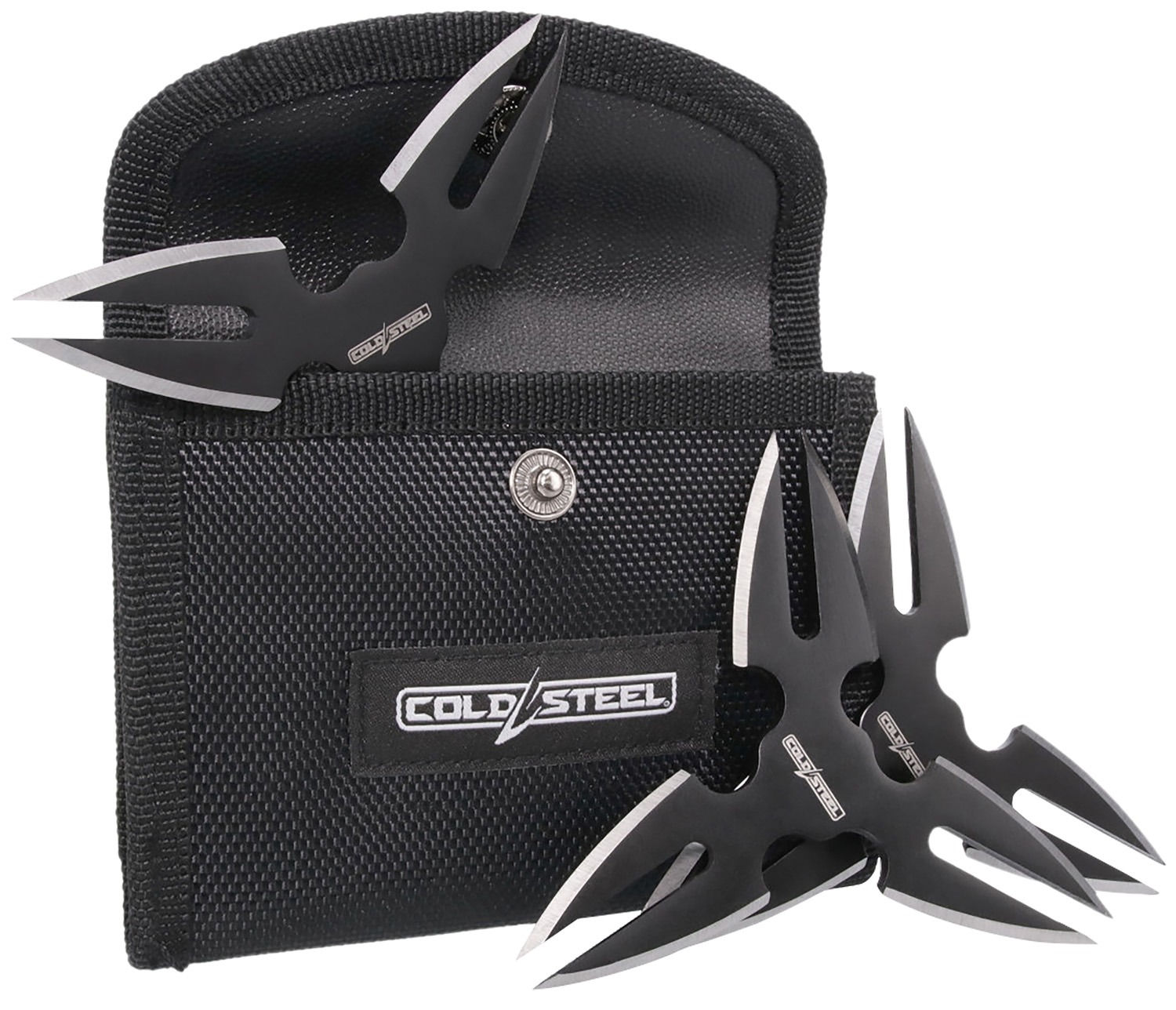 Cold Steel CSTH15STR3PK Throwing Stars Three 1.50" Black Oxide 420 Stainless Steel Blades Includes Sheath