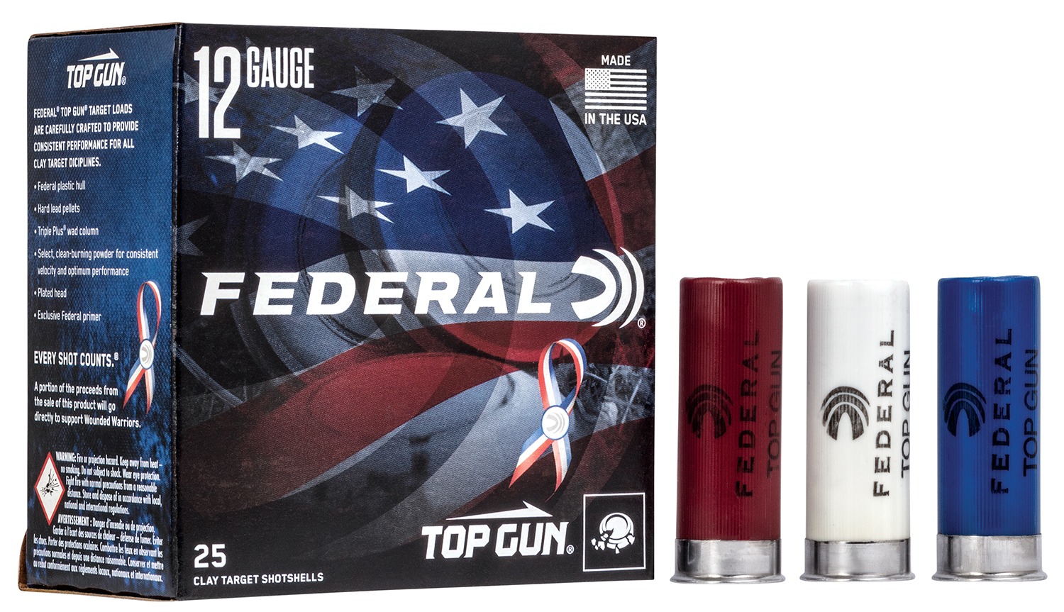 Federal TGL12US8USA 12Gauge 2.75" 1 1/8oz 8Shot 25/Box