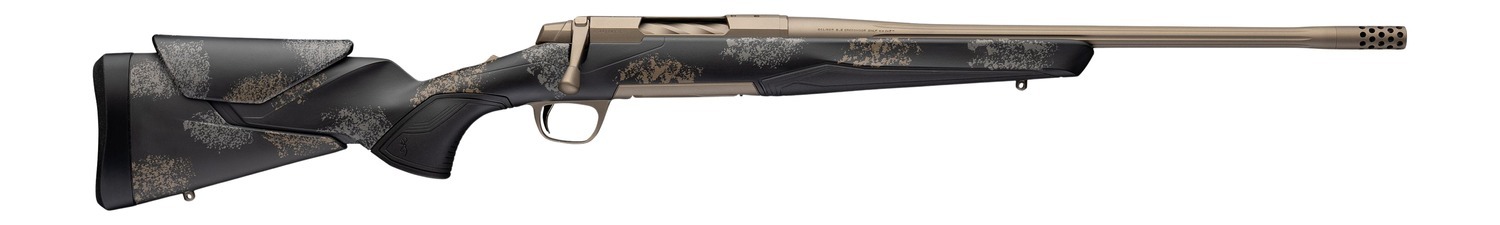 Browning 036143218 X-Bolt 2 Speed SPR Full Size 308 Win 4+1 18" Burnt Bronze Cerakote Fluted Threaded Barrel, Burnt Bronze Cerakote Steel Drilled & Tapped Receiver, Bronze/Gray Camo Adj Vari-Tech Synt