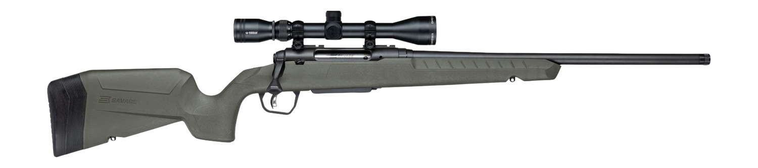 Savage Arms 33159 Axis 2 XP w/Optic 5.56 NATO 4+1 20" Matte Black Carbon Steel Threaded Barrel, Drilled & Tapped Receiver, OD Green Synthetic Fixed w/Pistol Grip Stock, 3-9x40mm Duplex Scope, Right Ha