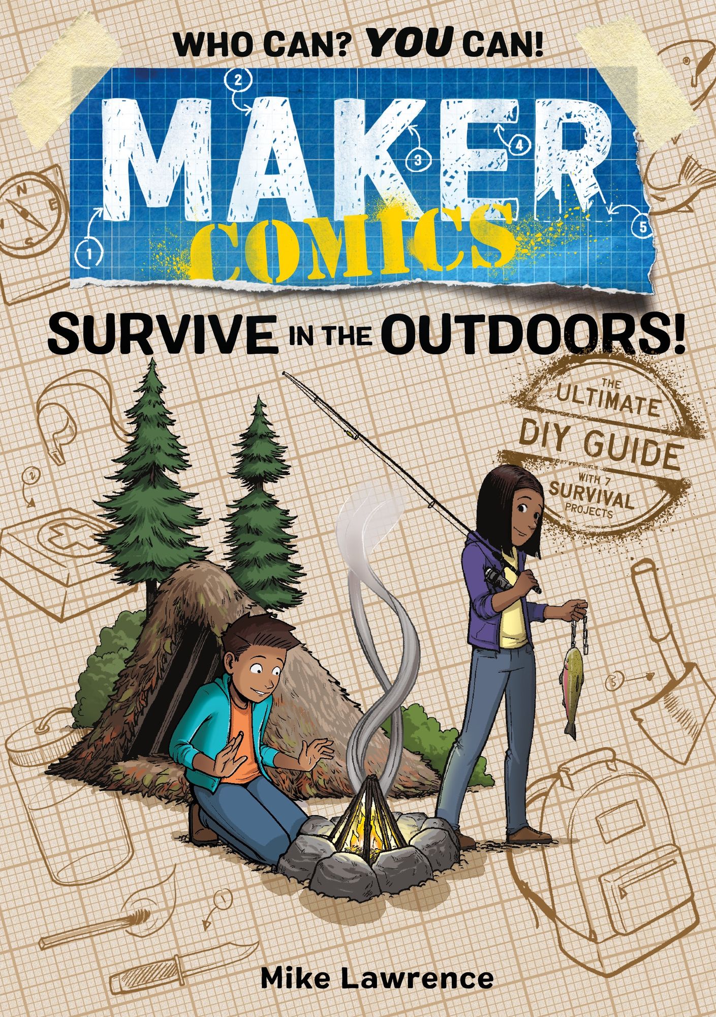 Maker Comics: Survive in the Outdoors! (Hardcover)