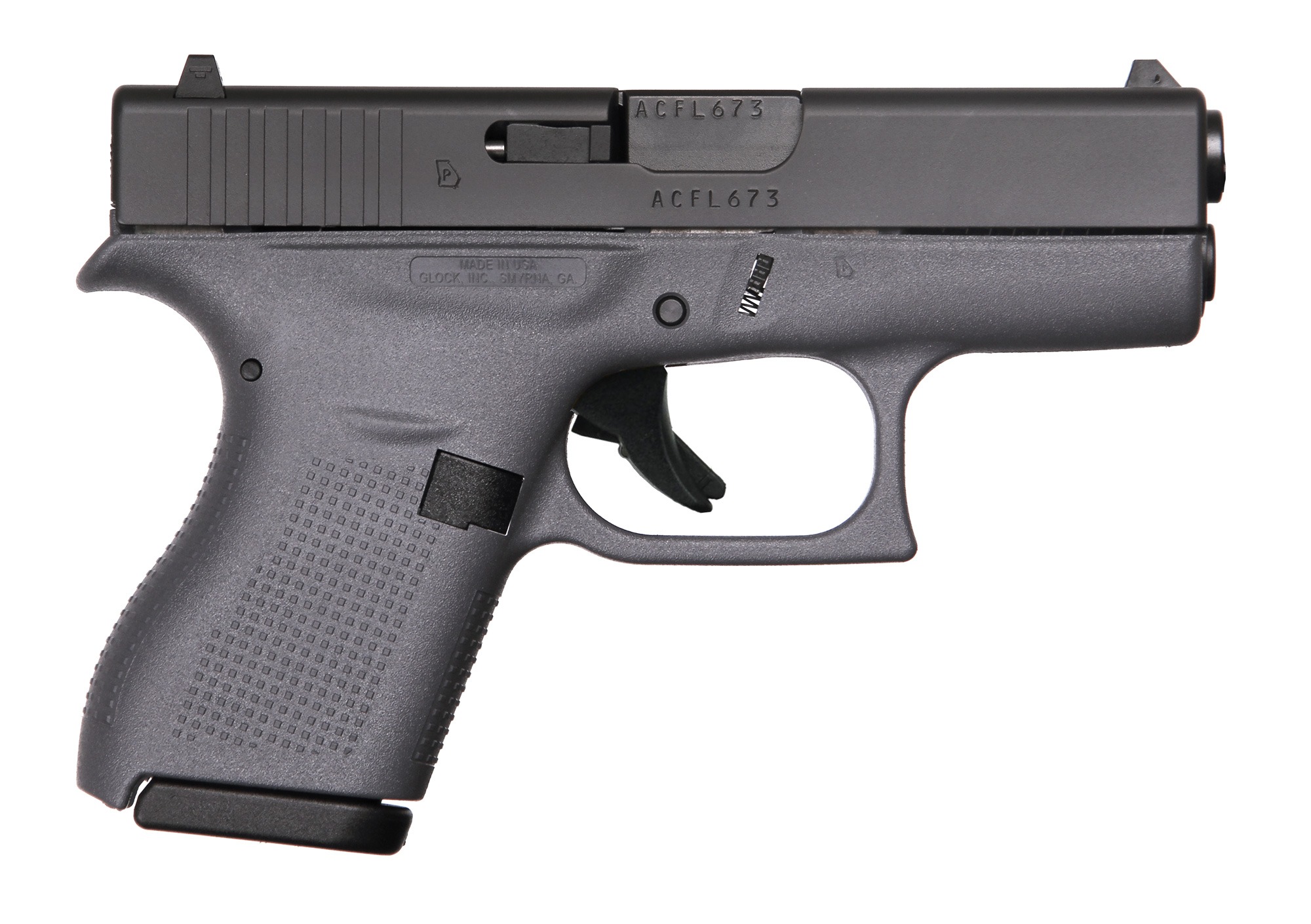 GLOCK G42 G3 GRAY 380ACP 6+1 3.25 #