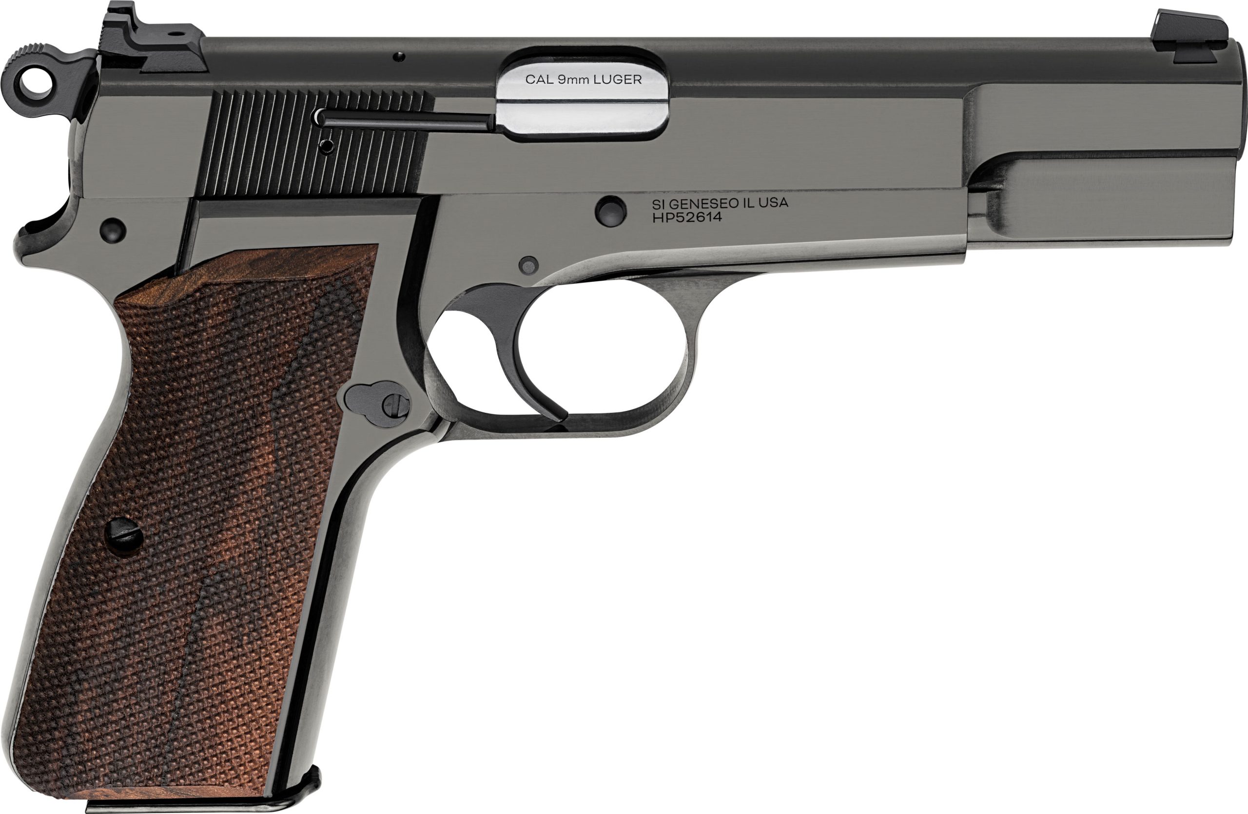 SPR SA-35 9MM 4.7 POLIS BLK WALNUT GRIPS 15RD