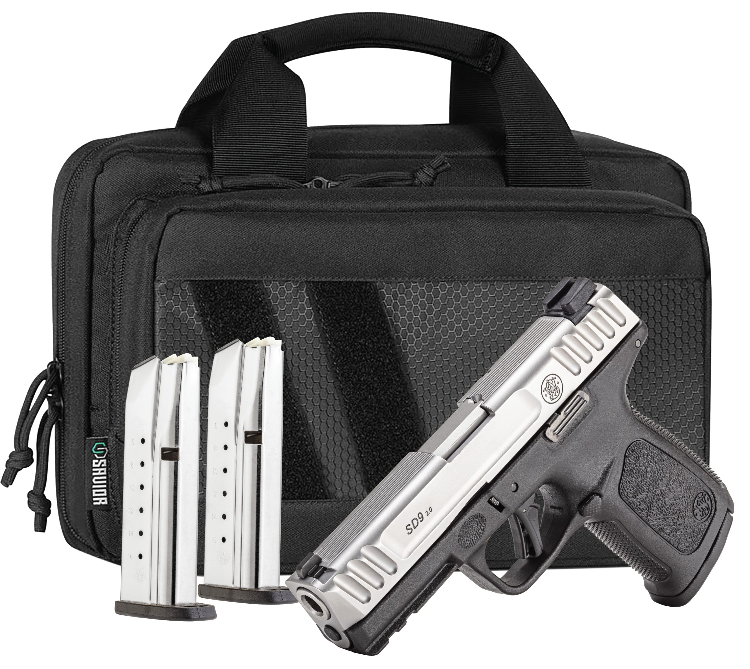 Smith & Wesson SD9 2.0 9mm 4" Black/Stainless 16+1 Savior Bundle