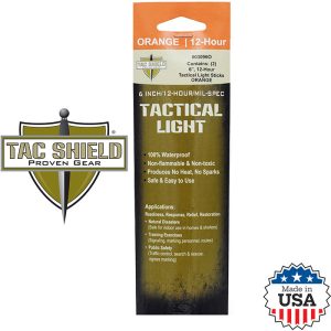 Tactical 12 Hour Light Stick 2 Pack Orange 6 inch
