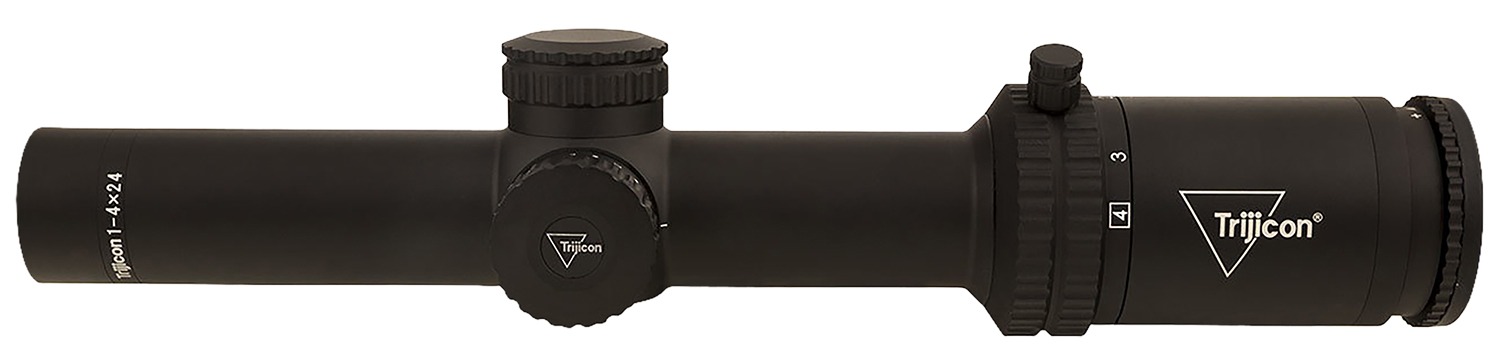 Trijicon 2900012 Credo Matte Black 1-4x24mm 30mm Tube LED Illuminated Green MRAD Ranging Reticle