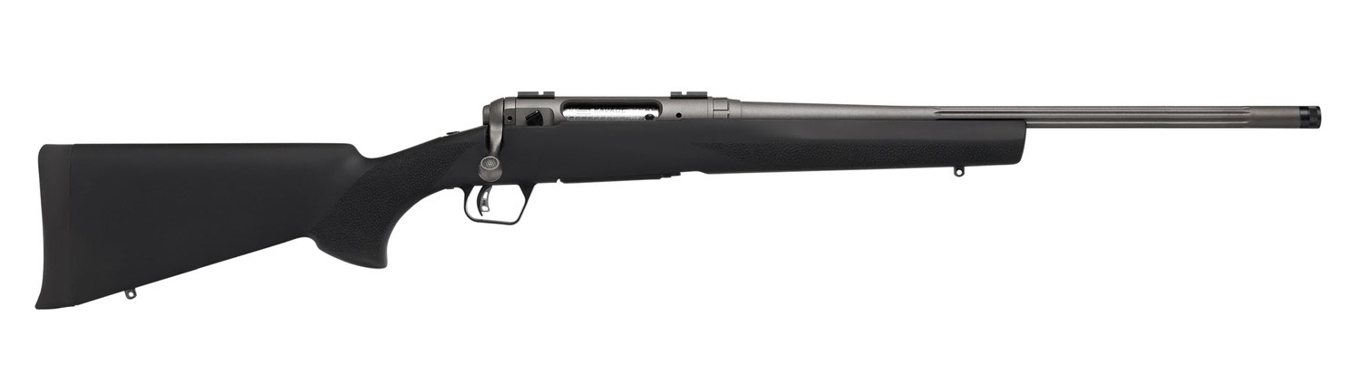 Savage Arms 33016 110 Trail Hunter Lite V2 Full Size 30-06 Springfield 4+1 20" Black Fluted Barrel, Black Carbon Steel Drilled & Tapped Receiver, Black Hogue OverMolded Synthetic Stock, Right Hand