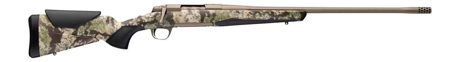 Browning 036138224 X-Bolt 2 Speed 270 Win 4+1 22" Smoked Bronze Cerakote Fluted Threaded Barrel & Steel Drilled & Tapped Receiver, Kryptek Obskura Transitional Camo Adj Vari-Tech Synthetic Stock, Righ