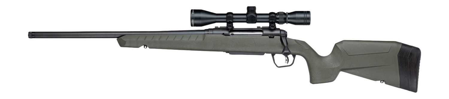 Savage Arms 33186 XP 243 Win 4+1 20" Matte Black Carbon Steel Threaded Barrel & Drilled & Tapped Receiver, OD Green Synthetic Fixed w/Pistol Grip Stock, 3-9x40mm Duplex Scope, Left Hand