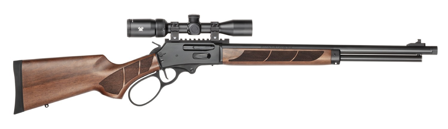 Smith & Wesson 14825 1854 Combo 30-30 Win 6+1 20" Black Armornite Threaded Barrel, Black Armornite Stainless Steel Receiver w/Picatinny Rail, Walnut Forend & Fixed Stock, Vortex Crossfire HD 2-7x32mm