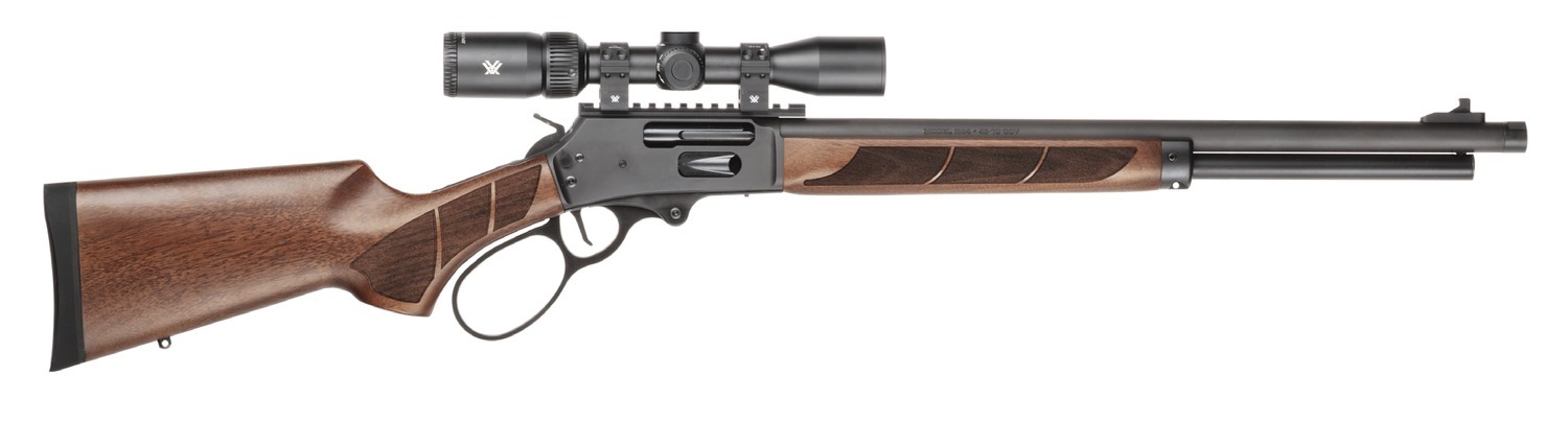 Smith & Wesson 14829 1854 Combo 45-70 Gov 6+1 20" Black Armornite Threaded Barrel, Black Armornite Stainless Steel Receiver w/Picatinny Rail, Walnut Forend & Fixed Stock, Vortex Crossfire HD 2-7x32mm