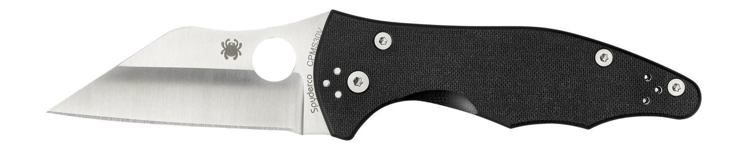 Spyderco C85GP2 Yojimbo 2 3.20" Folding Wharncliffe Plain Satin CPM S30V SS Blade/ Black Textured G10 Handle Includes Pocket Clip