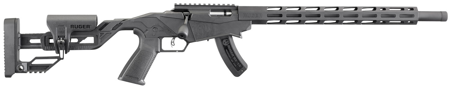 Ruger 8400 Precision Rimfire Full Size 22 LR 15+1 18" Black Threaded Barrel, Black Hard Coat Anodized Aluminum Receiver w/Picatinny Rail, 15" M-LOK Handguards, Black Synthetic Adj Quick-Fit Precision