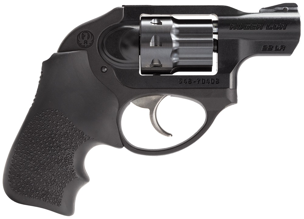 RUGER LCR 22LR BL/HOGUE GRP 8RD DAO