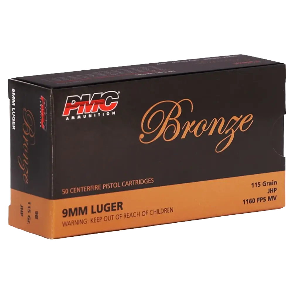 PMC Bronze 9mm Ammo 115 Grain Jacketed Hollow Point