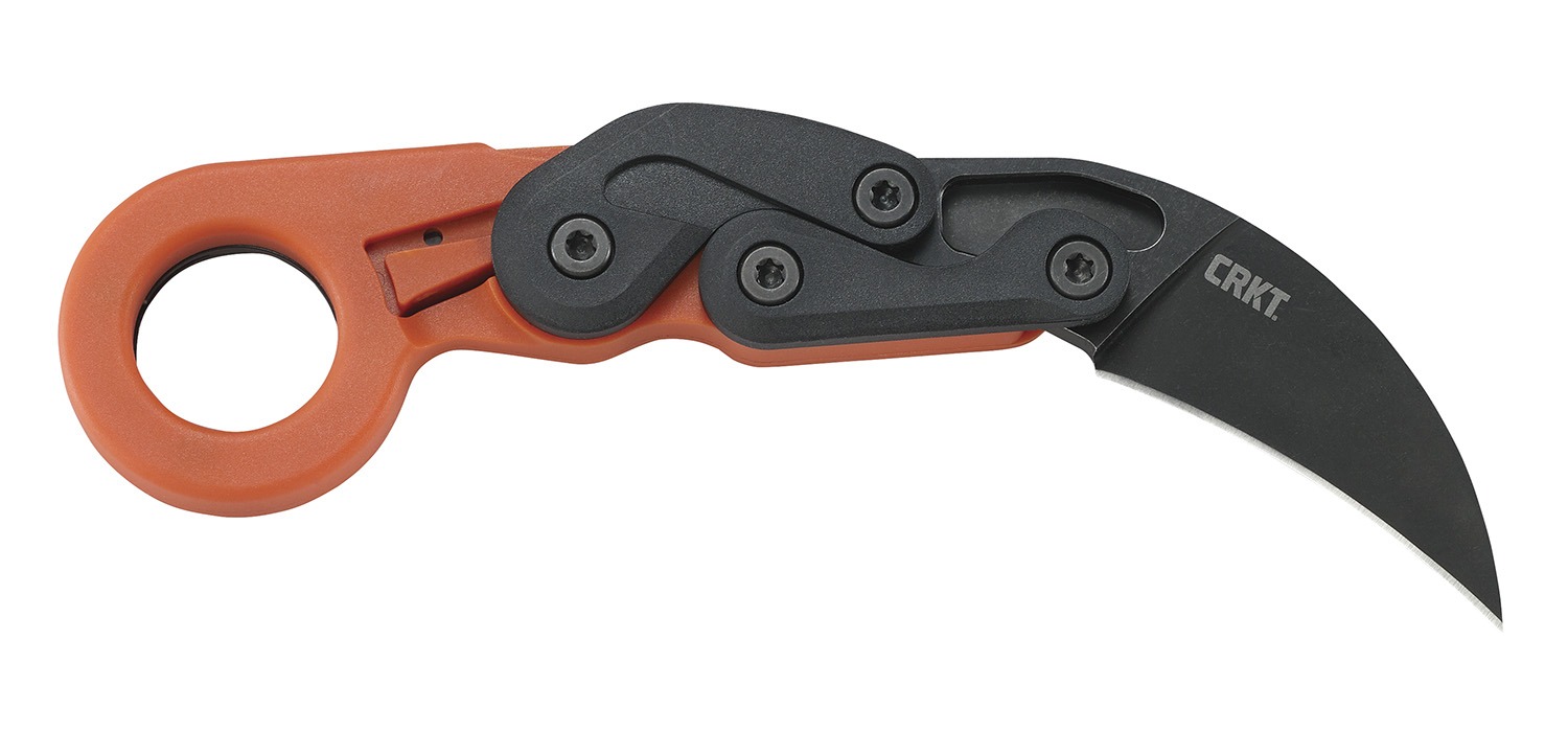 CRKT 4041O Provoke 2.47" Folding Plain Black Stonewashed 4116 Stainless Steel Blade/Orange Grivory Handle Includes Pocket Clip