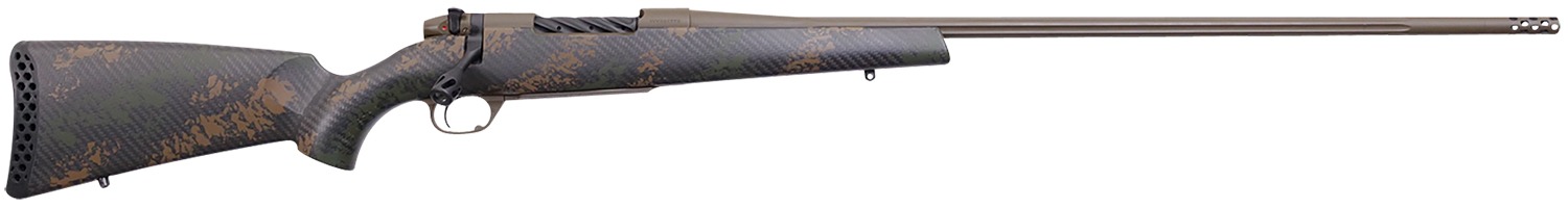 Weatherby MBC20N300WR8B Mark V Backcountry 2.0 300 Wthby Mag 3+1 26" Barrel, Patriot Brown Cerakote Metal Finish, Brown Sponge Pattern Black Peak 44 Blacktooth Stock