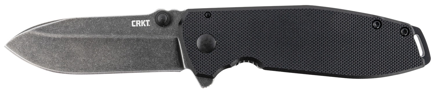 CRKT 2495K SQUID XM 2.95" Folding Drop Point Plain Black Stonewashed D2 Steel Blade/Black G10/SS Handle Includes Pocket Clip