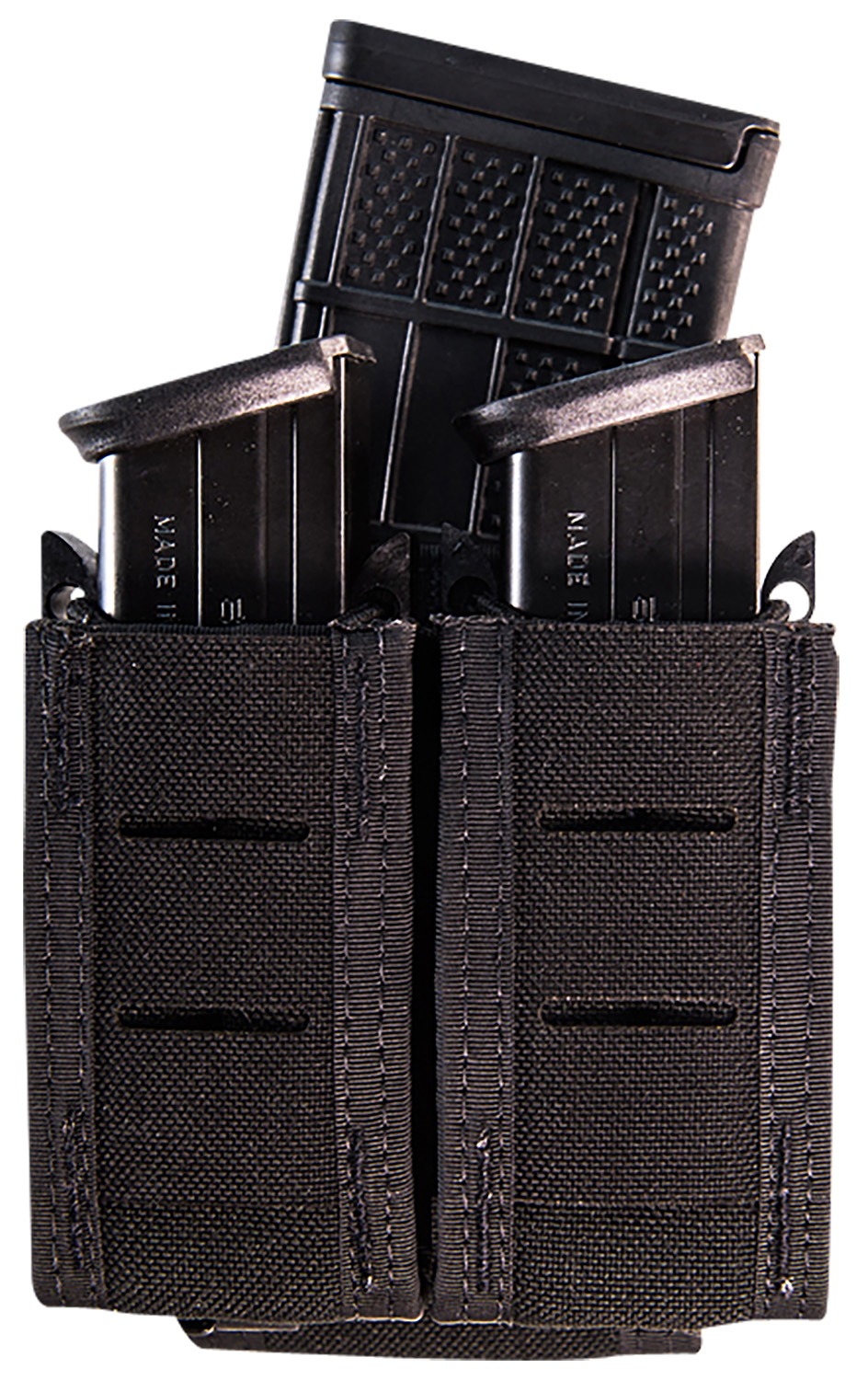 High Speed Gear 41TP02BK TACO Duty Double (2 Pistol/1 Rifle), Black Nylon with MOLLE Exterior, Fits MOLLE & 2" Belt