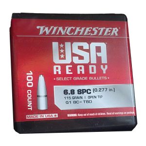 Winchester Ammo WBR68115   6.8mmRemSPC 115gr Full Metal Jacket 100 Per Box/10 Case