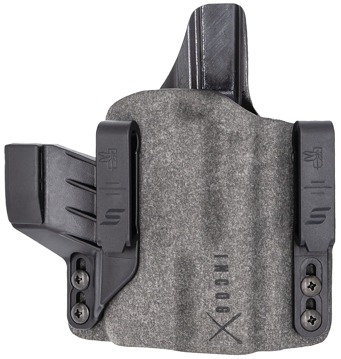 Safariland INCOG0835A0CX261 Incog X IWB Gray Cordura Fits Glock 17/19, Belt Clip Mount, Right Hand