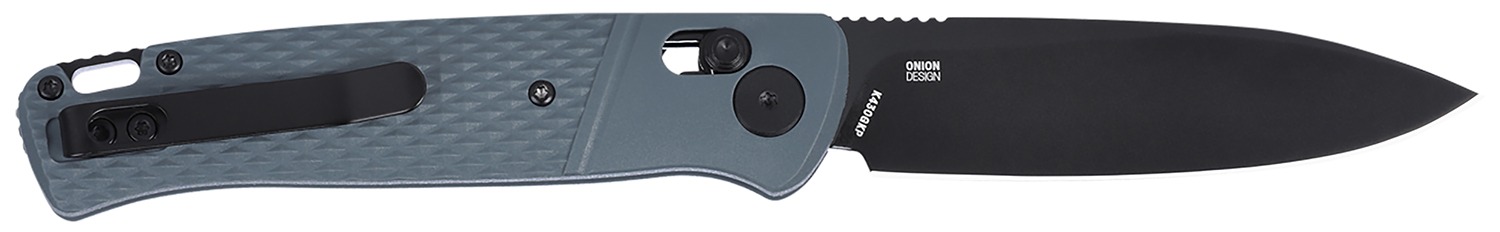 CRKT K430GKP Counterpart EDC 3.38" Folding Drop Point Plain Black Oxide 12C27 Sandvik SS Blade, Gray Textured GRN Handle