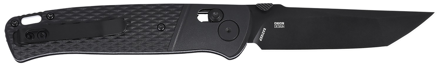 CRKT K431KKP Counterpart EDC 3.31" Folding Tanto Plain Black Oxide D2 Steel Blade, Black Textured GRN Handle