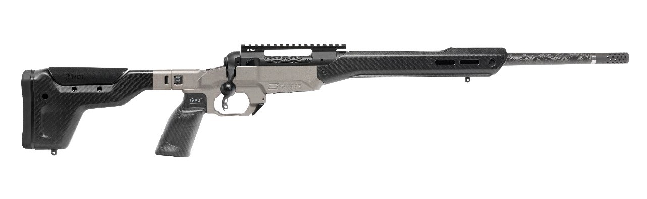 Savage Arms 33052 110 UltraLite Elite V2 Full Size 7mm PRC 3+1 20" Carbon Fiber Threaded Barrel, Blackout Cerakote Stainless Steel Receiver w/Picatinny Rail, MDT HNT26 Carbon Fiber Chassis, Right Hand