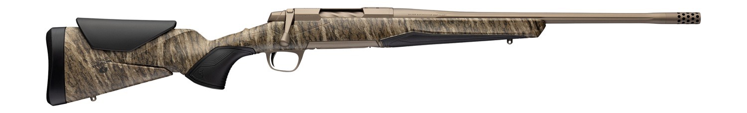 Browning 036147218 X-Bolt 2 Speed SPR Full Size 308 Win 4+1 18" Smoked Bronze Cerakote Fluted Threaded Barrel, Smoked Bronze Cerakote Steel Drilled & Tapped Receiver, Mossy Oak Bottomland Adj Vari-Tec